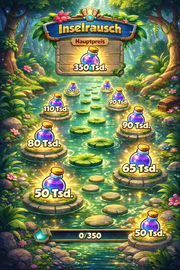 Coin Master Inselrausch Event Vorschau auf das Inselrausch Event mit der magischen Stufenleiter